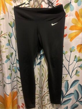 Nike Black Leggings with White Swoosh